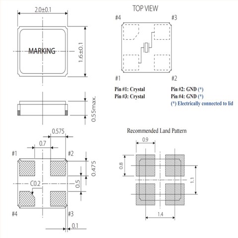 2016mm/26MHz/±50ppm/10pF/ABM11AIG-26.000MHZ-4Z-T3/-40℃~125℃