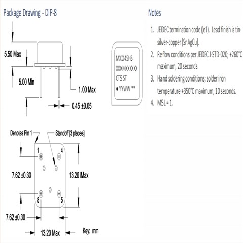 MXO45HST-3C-26M0000/西迪斯晶振/正方型钟振/6G网络晶振