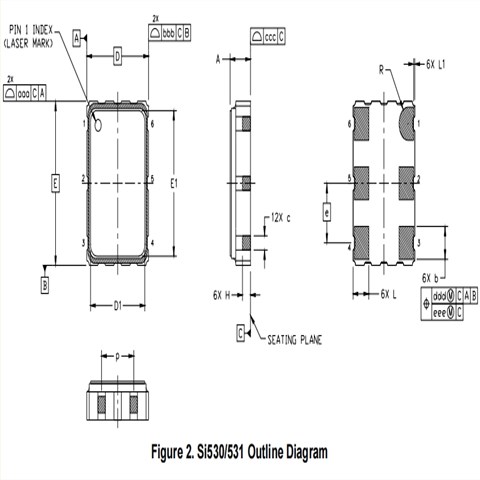 Si530差分振荡器\6G网络晶振\530FB100M000DG\思佳讯LVDS晶振