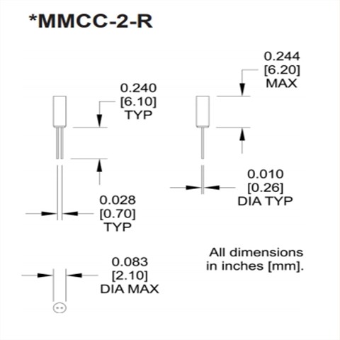 375-01A-R .032768|MMCC-2石英晶体|±30 ppm|圆柱晶振